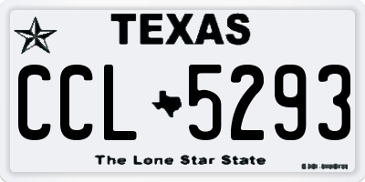TX license plate CCL5293