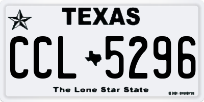 TX license plate CCL5296