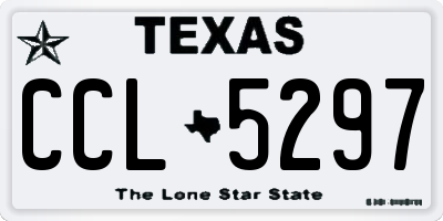 TX license plate CCL5297