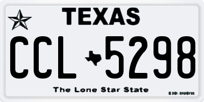 TX license plate CCL5298