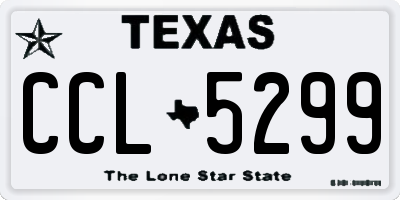 TX license plate CCL5299