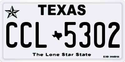 TX license plate CCL5302