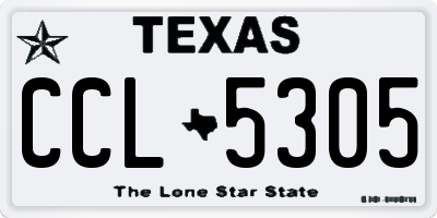 TX license plate CCL5305