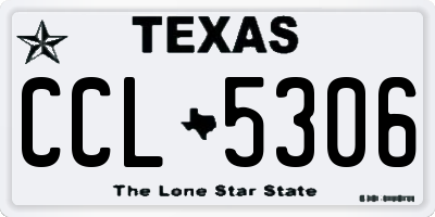 TX license plate CCL5306