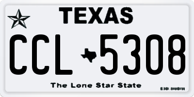 TX license plate CCL5308