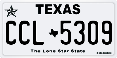 TX license plate CCL5309