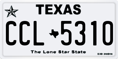 TX license plate CCL5310