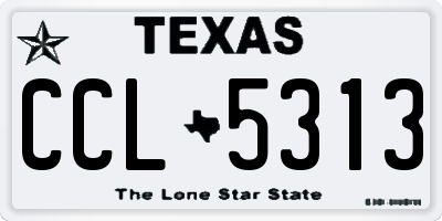 TX license plate CCL5313