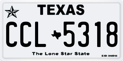 TX license plate CCL5318