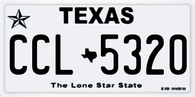 TX license plate CCL5320
