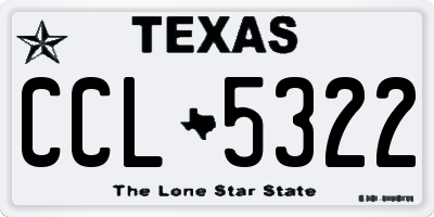 TX license plate CCL5322
