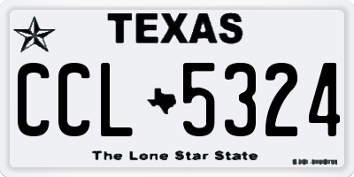 TX license plate CCL5324