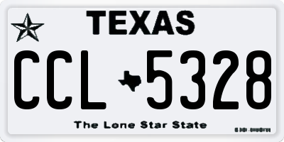 TX license plate CCL5328