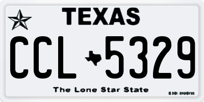 TX license plate CCL5329