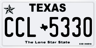 TX license plate CCL5330