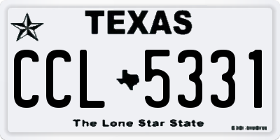 TX license plate CCL5331