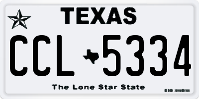 TX license plate CCL5334