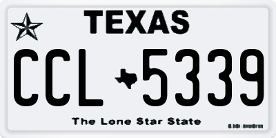 TX license plate CCL5339