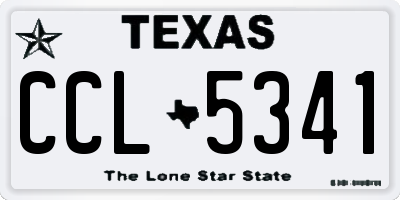 TX license plate CCL5341