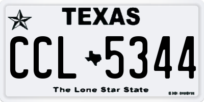 TX license plate CCL5344
