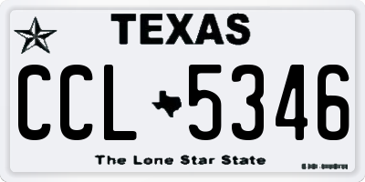 TX license plate CCL5346