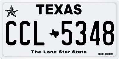 TX license plate CCL5348