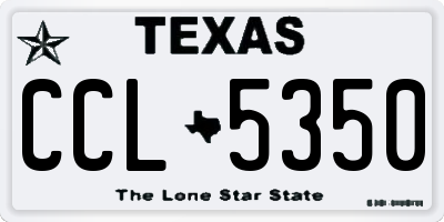 TX license plate CCL5350
