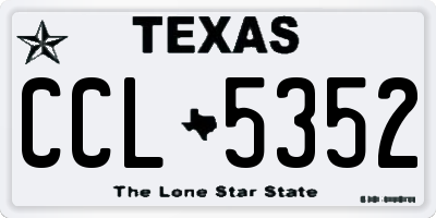 TX license plate CCL5352