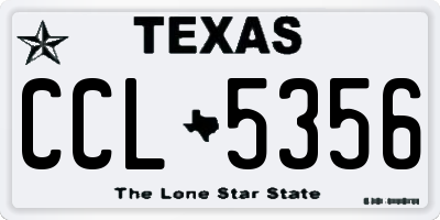 TX license plate CCL5356