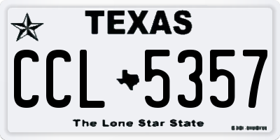 TX license plate CCL5357