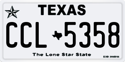 TX license plate CCL5358