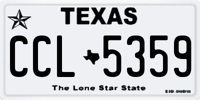 TX license plate CCL5359