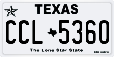 TX license plate CCL5360