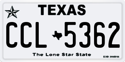 TX license plate CCL5362