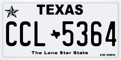 TX license plate CCL5364
