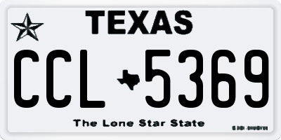 TX license plate CCL5369