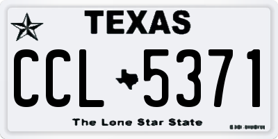 TX license plate CCL5371