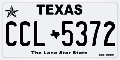 TX license plate CCL5372
