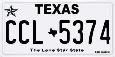 TX license plate CCL5374