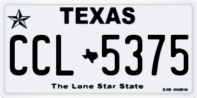 TX license plate CCL5375
