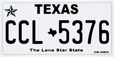 TX license plate CCL5376