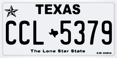 TX license plate CCL5379
