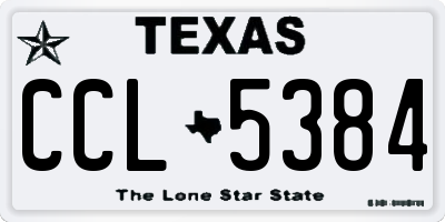 TX license plate CCL5384