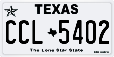 TX license plate CCL5402
