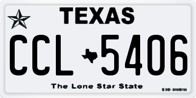 TX license plate CCL5406