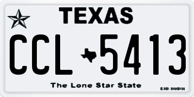 TX license plate CCL5413
