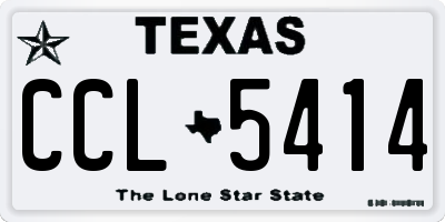TX license plate CCL5414