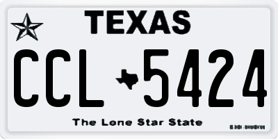 TX license plate CCL5424