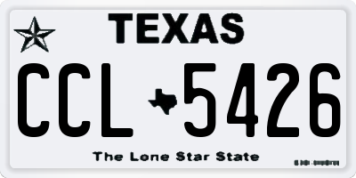 TX license plate CCL5426