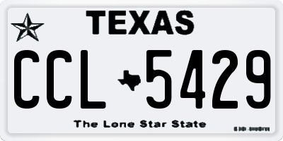 TX license plate CCL5429